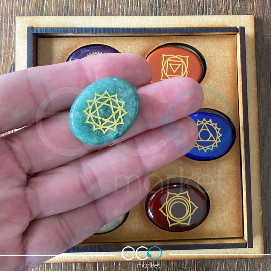 Caja de Piedras naturales 7 chakras