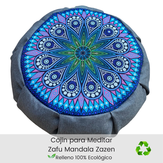 Cojin zafu para meditar zazen gris