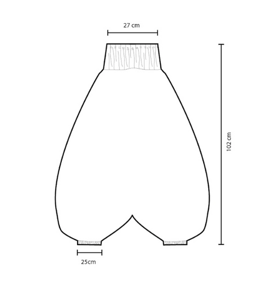 Pantalón Thai para yoga y meditación Aladino medidas