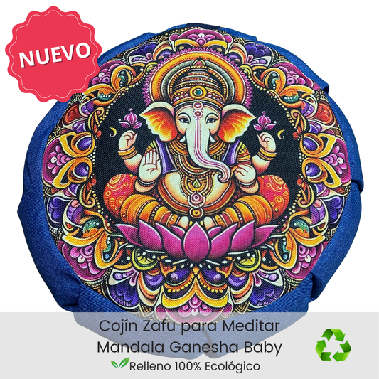 Cojín zafu mandala Ganesha