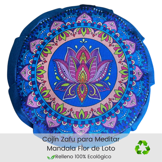 Cojín Zafu Mandala Flor de Loto