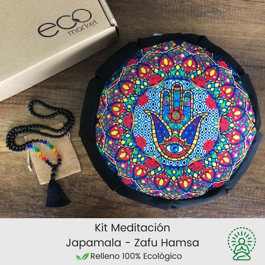Set para meditar zafu Mano Hamsa