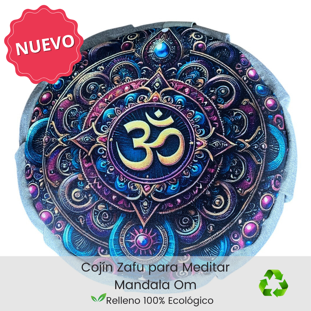 Cojin zafu para meditar om