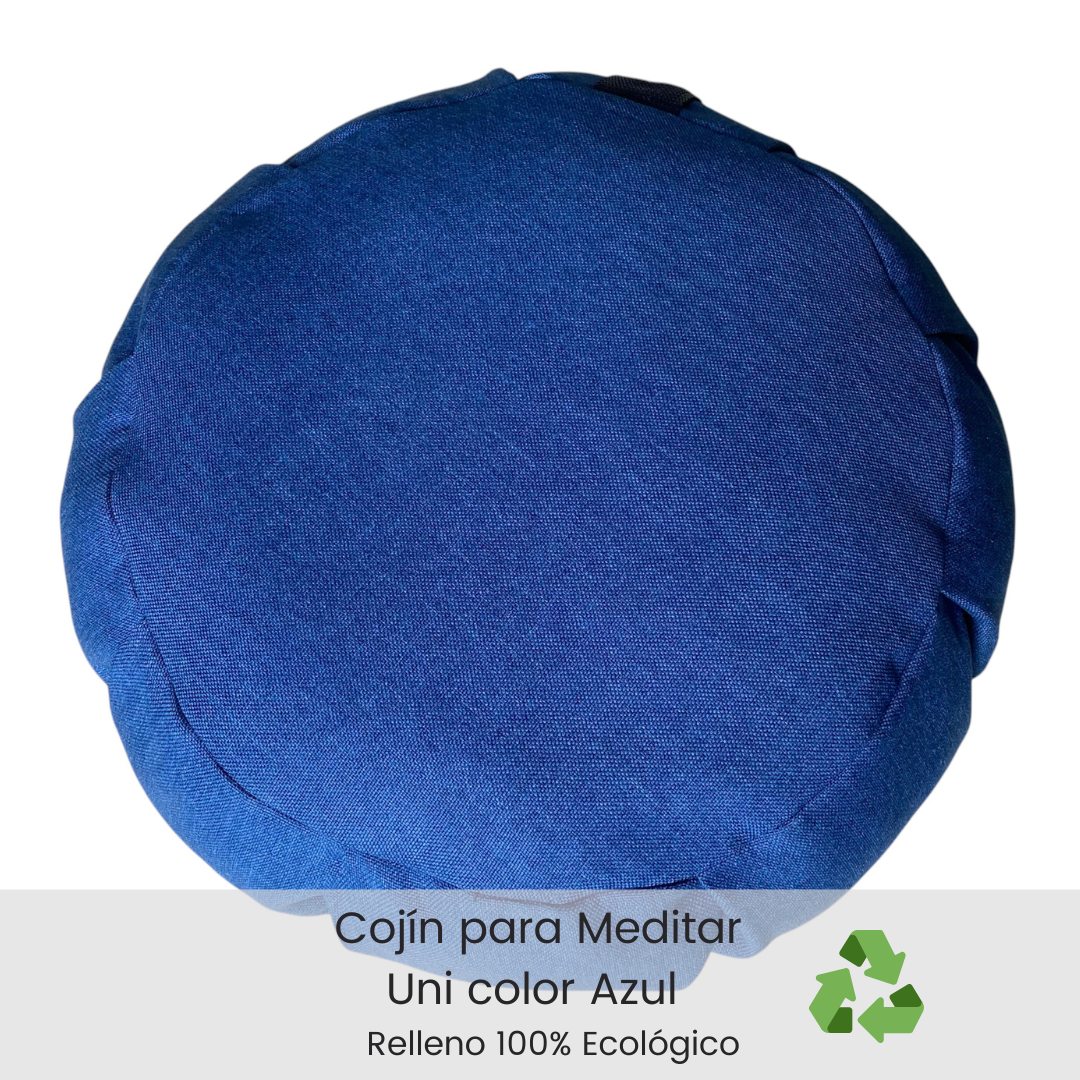 Cojin zafu para meditar color azul