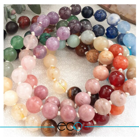 Mala 108 cuentas Multicristal Flor de la Vida