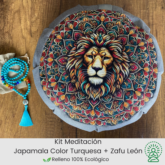 Kit para meditar zafu leon