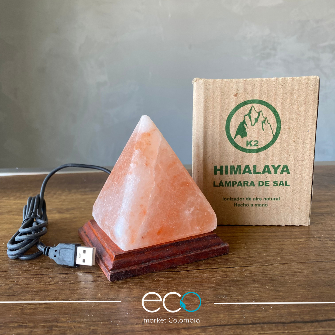 Lampara de sal del Himalaya piramide