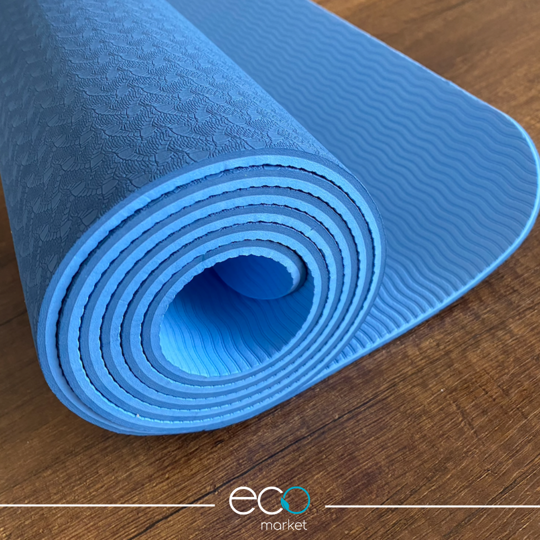 Mat TPE 8 mm para Fitness, Pilates, Yoga