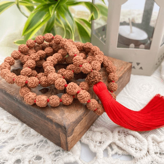 Japa Mala semillas de Rudraksha 108 cuentas