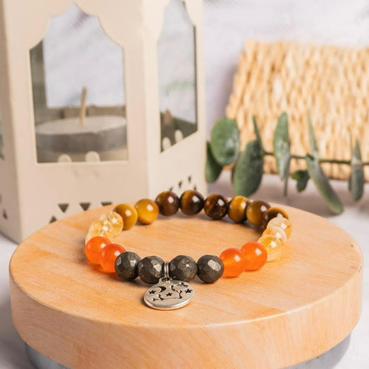Pulsera piedras naturales signos zodiacales leo