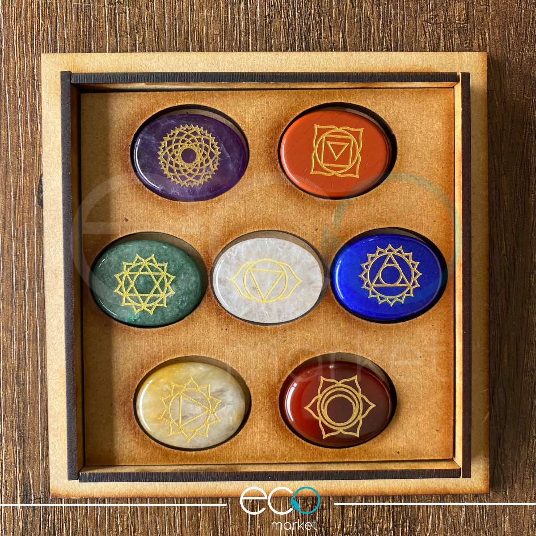 Caja de Piedras naturales 7 chakras