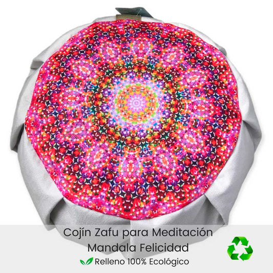 Cojín Mandala Felicidad Base Beige