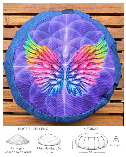 Cojín Zafu Mandala Alas