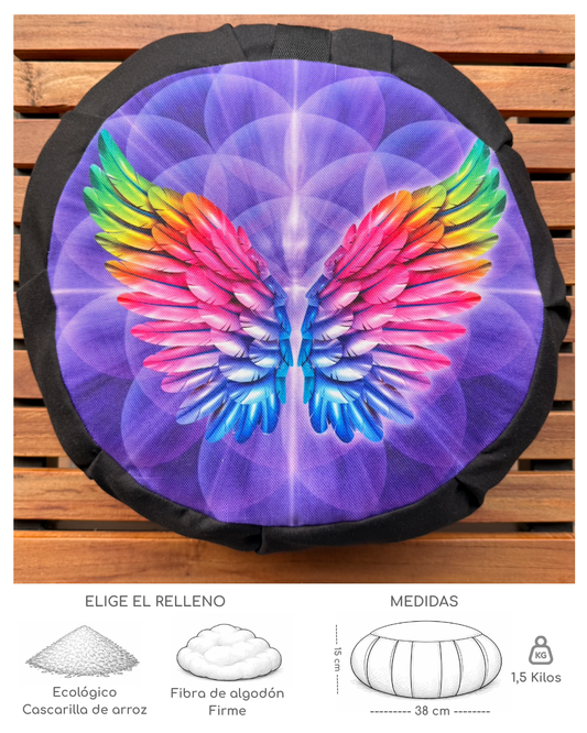 Cojín Zafu Mandala Alas