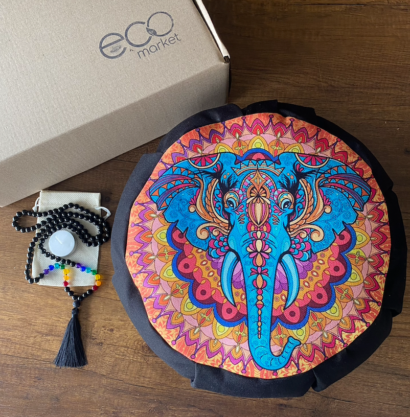 Set para meditar zafu elefante