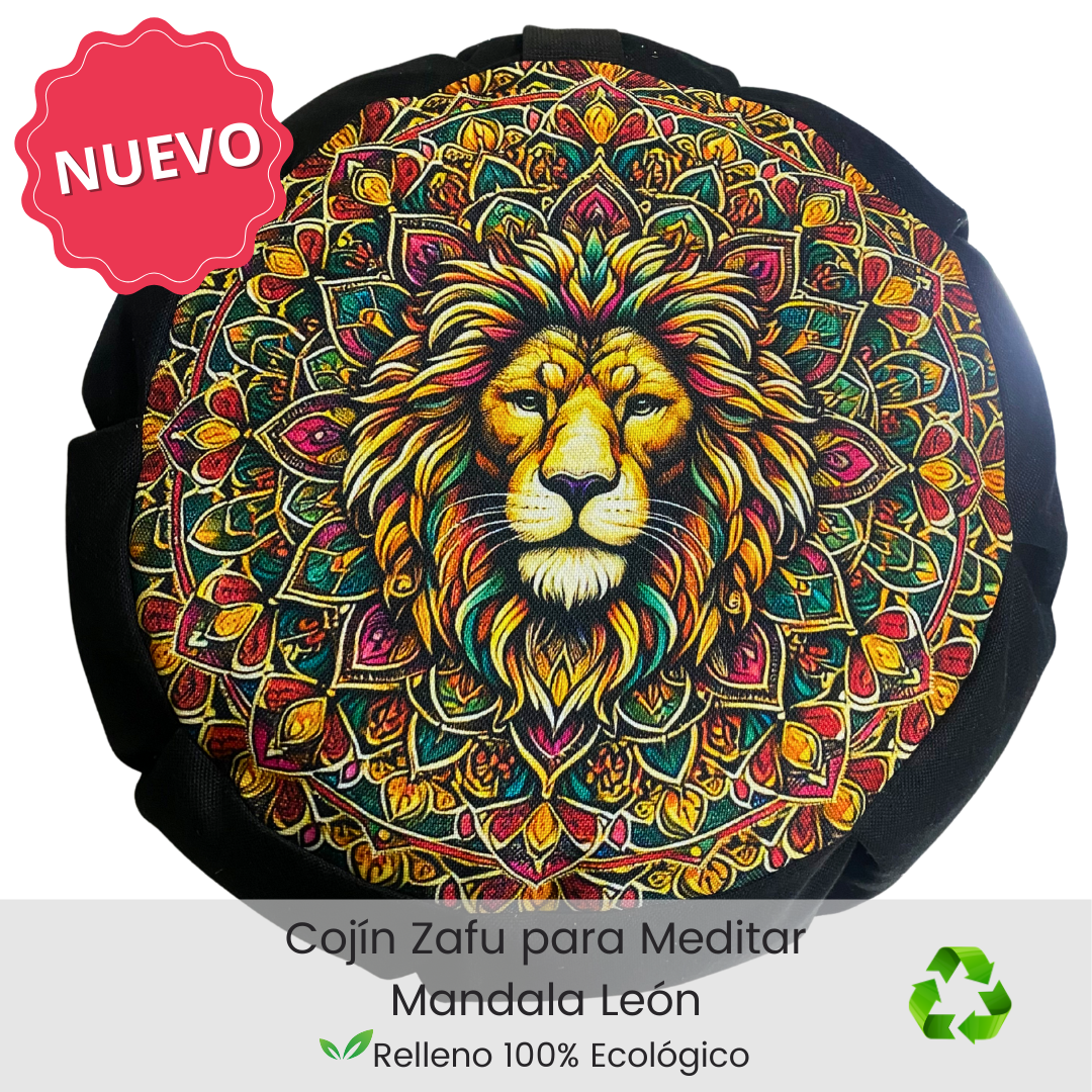 Cojin zafu mandala leon