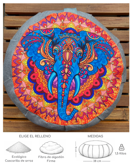 Zafu Mandala Elefante