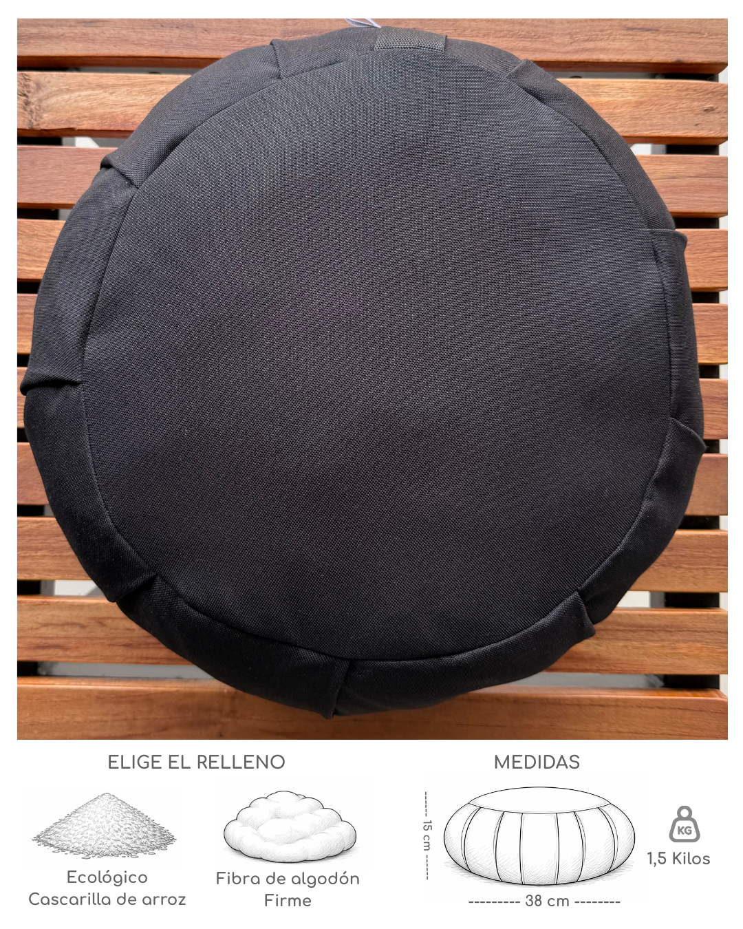 Cojín Para Meditar uni color