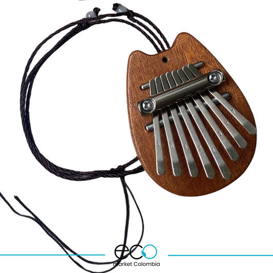 Karimba portatil de 8 notas de madera