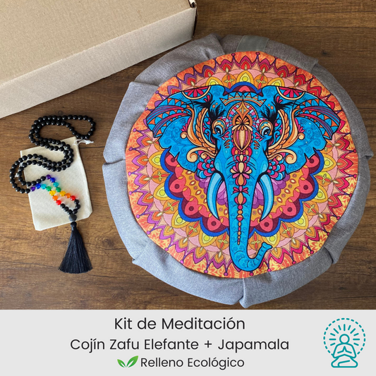 Set para meditar zafu elefante