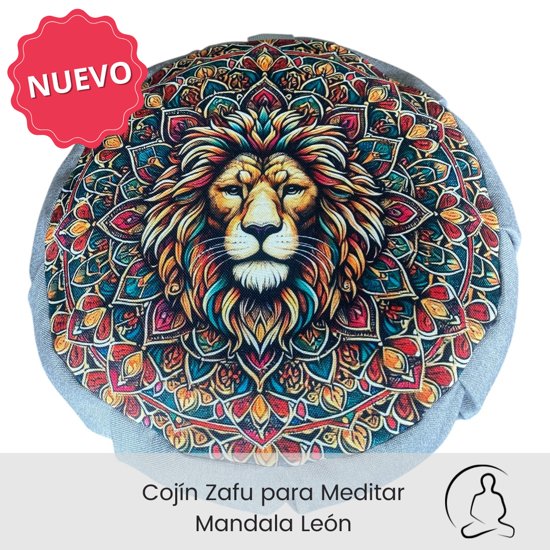 Cojin zafu mandala leon