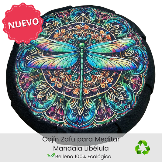 Zafu mandala Libélula para meditar