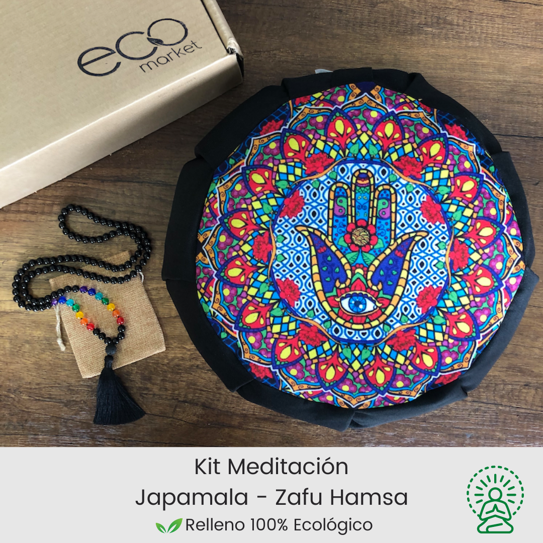 Set para meditar zafu Mano Hamsa