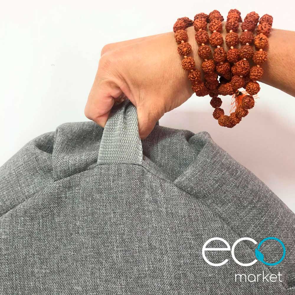 cojin zafu para meditar  gris