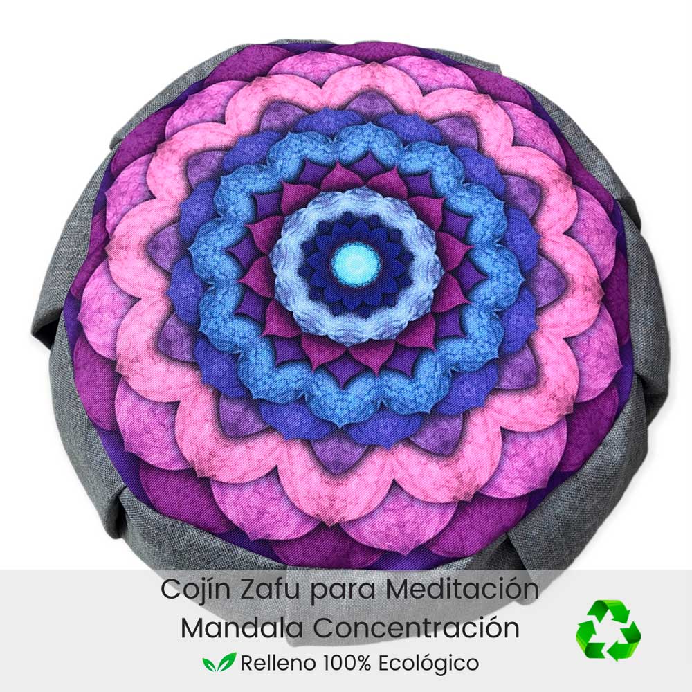 Cojin Zafu para meditar Mandala Concentración