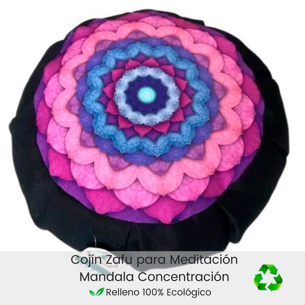Cojin Zafu para meditar Mandala Concentración
