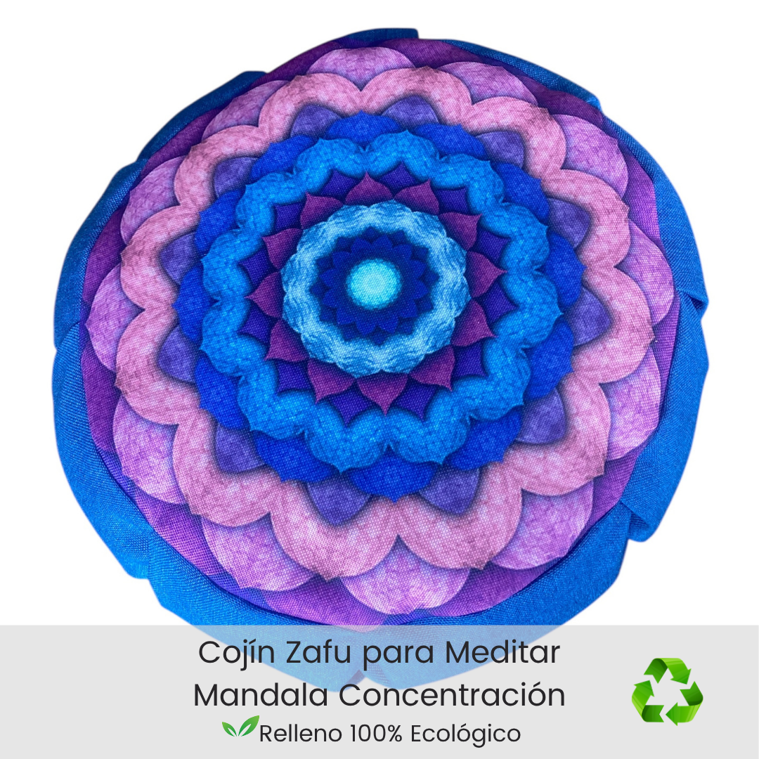 Cojin Zafu para meditar Mandala Concentración
