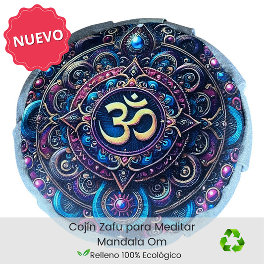Cojin zafu para meditar om