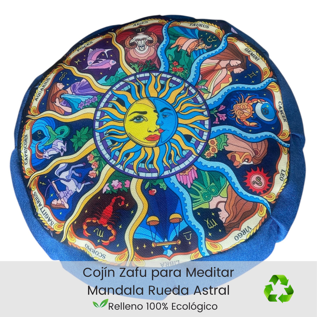 Cojin zafu rueda astral