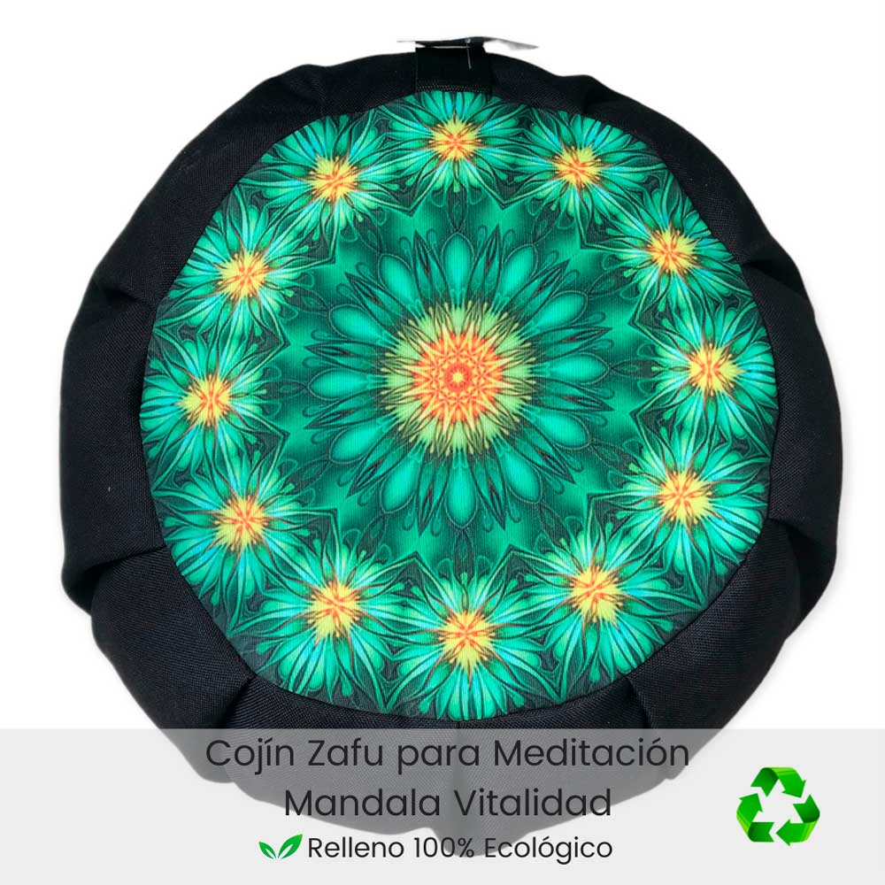 Cojin zafu para meditar mandala vitalidad