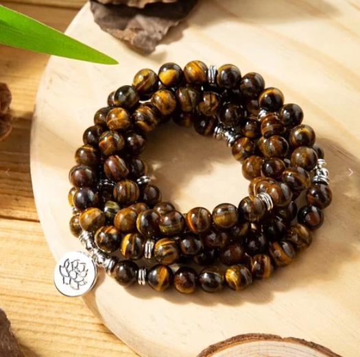 Japamala Ojo de Tigre Equilibra Chakra Plexo Solar