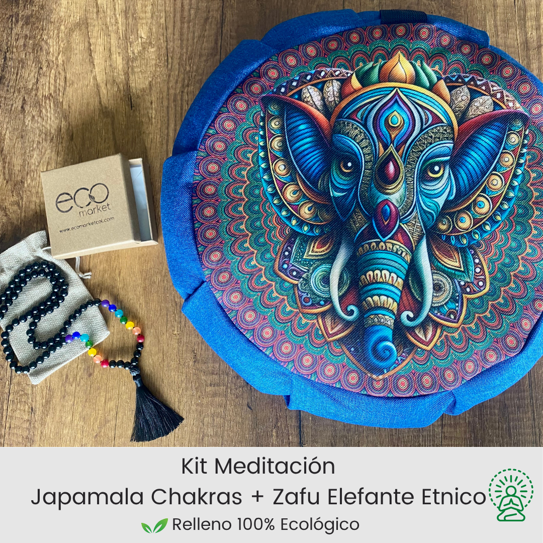Kit zafu para meditar Elefante Etnico