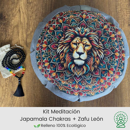Kit para meditar zafu leon