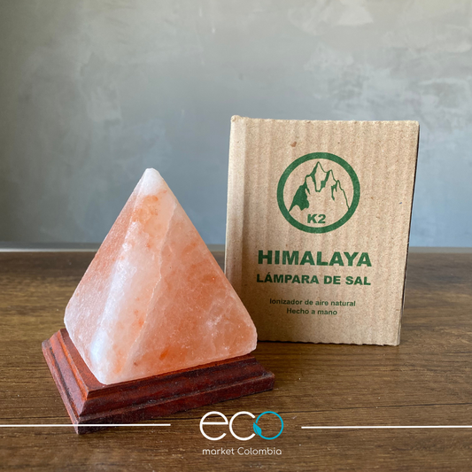Lampara de sal del Himalaya piramide
