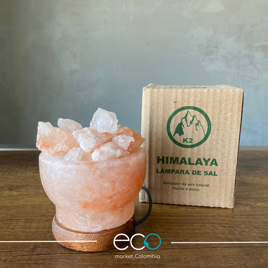 Lampara de sal del Himalaya vasija
