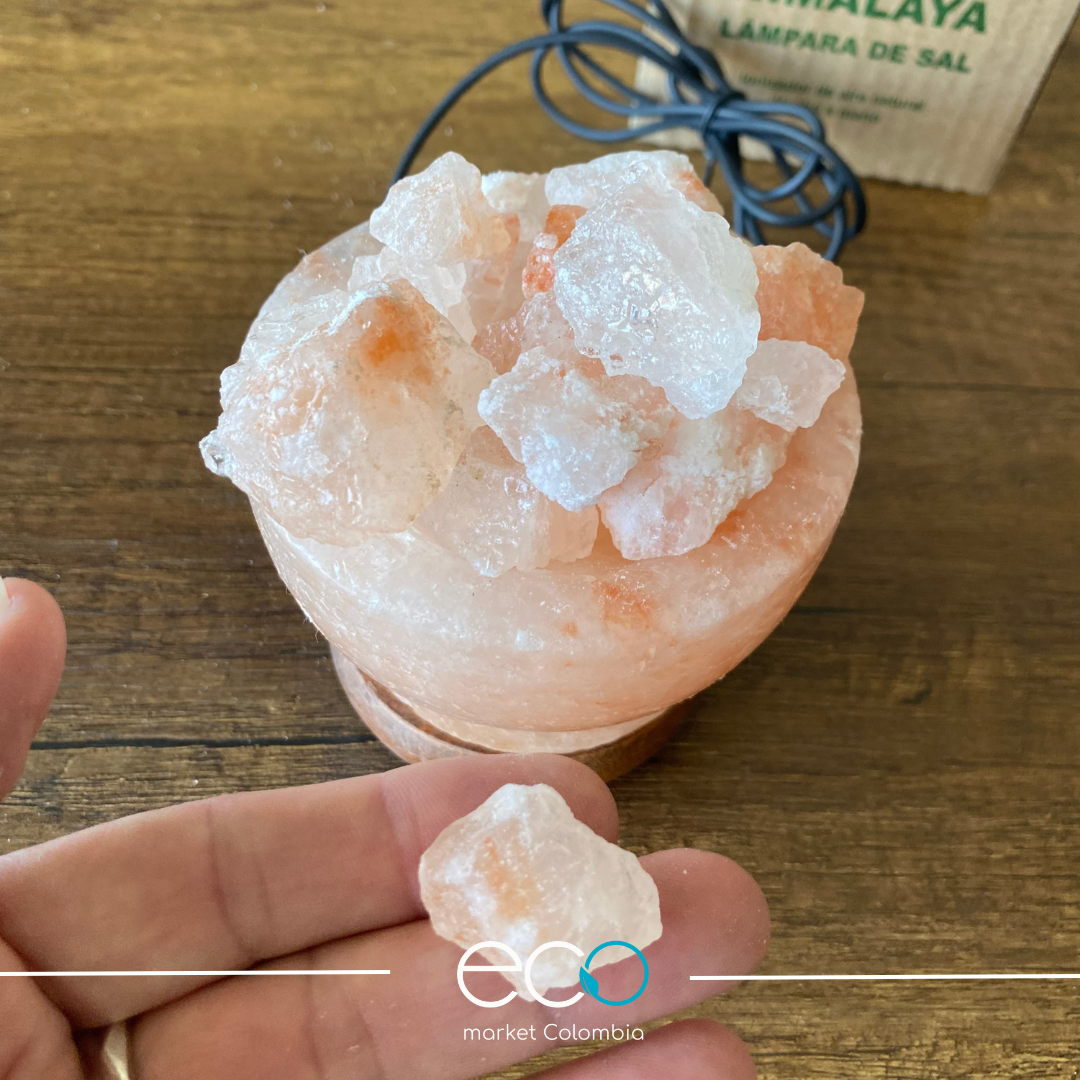 Lampara de sal del Himalaya vasija